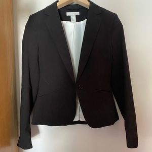 H&M Black Fitted Blazer Jacket Size 4 Womens